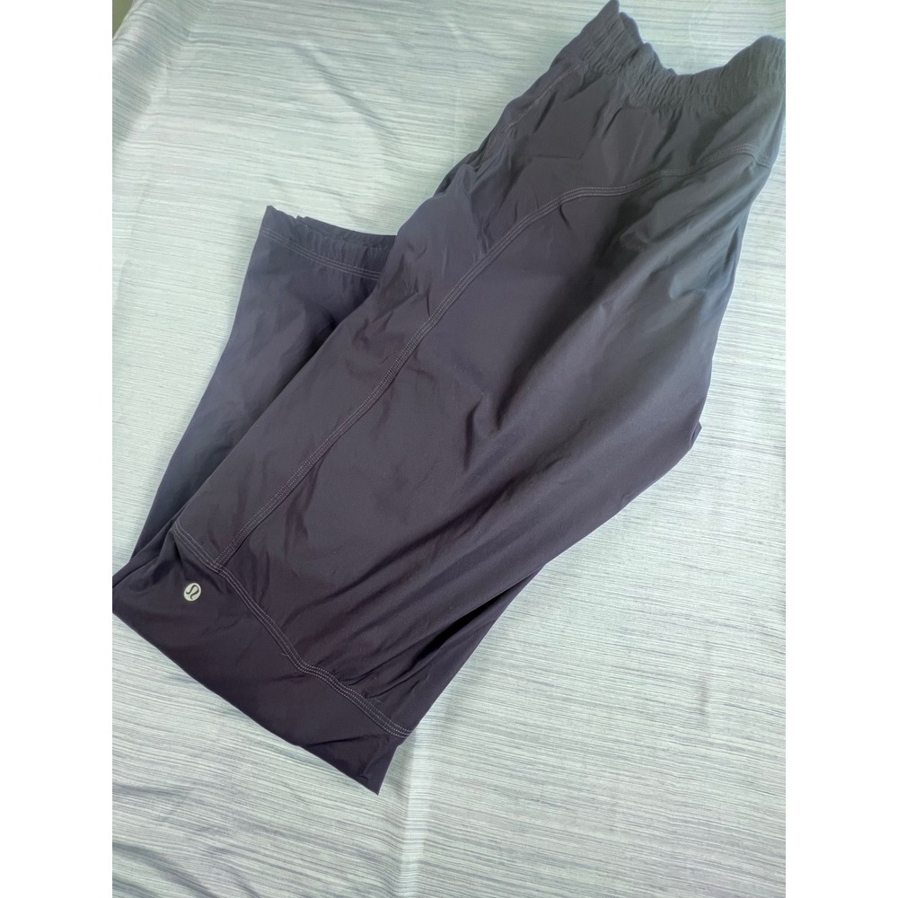 Lululemon Fleece Lined Dog Runner Pants Blue W5721S Women Size 12 Straight‎ Leg